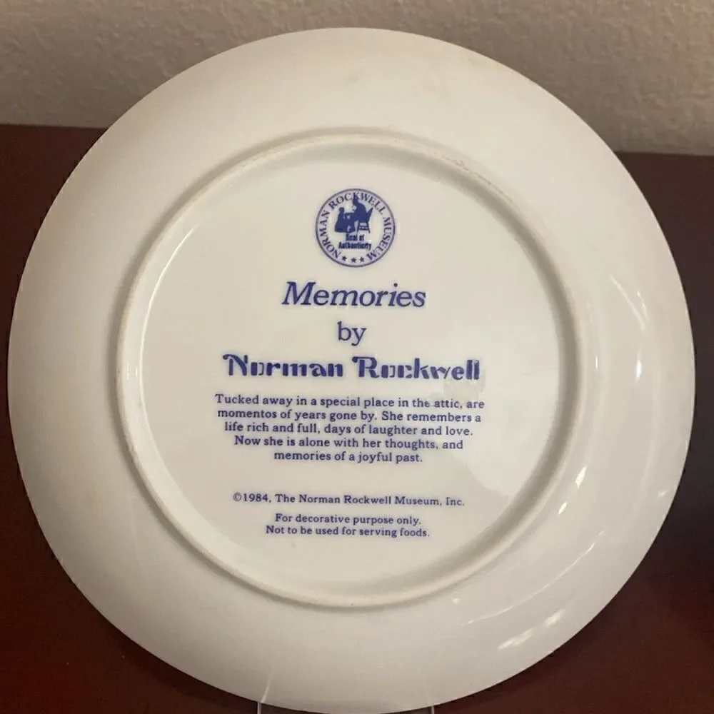 💎Norman Rockwell Series Lot of 4 Vintage Plates Four Beloved Classics Japan1984